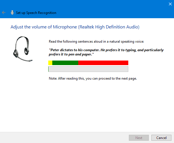 Windows语音识别设置
