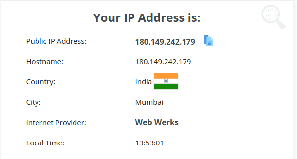 Hotstar-IP-адрес, Мумбай